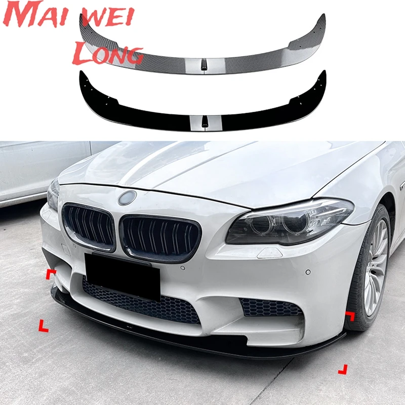 Front Bumper Lip Spoiler Splitter Diffuser for BMW 5 Series F10 F11 M5 2011-2017 Body Kits Front Bumper Protection Front Apron view 5