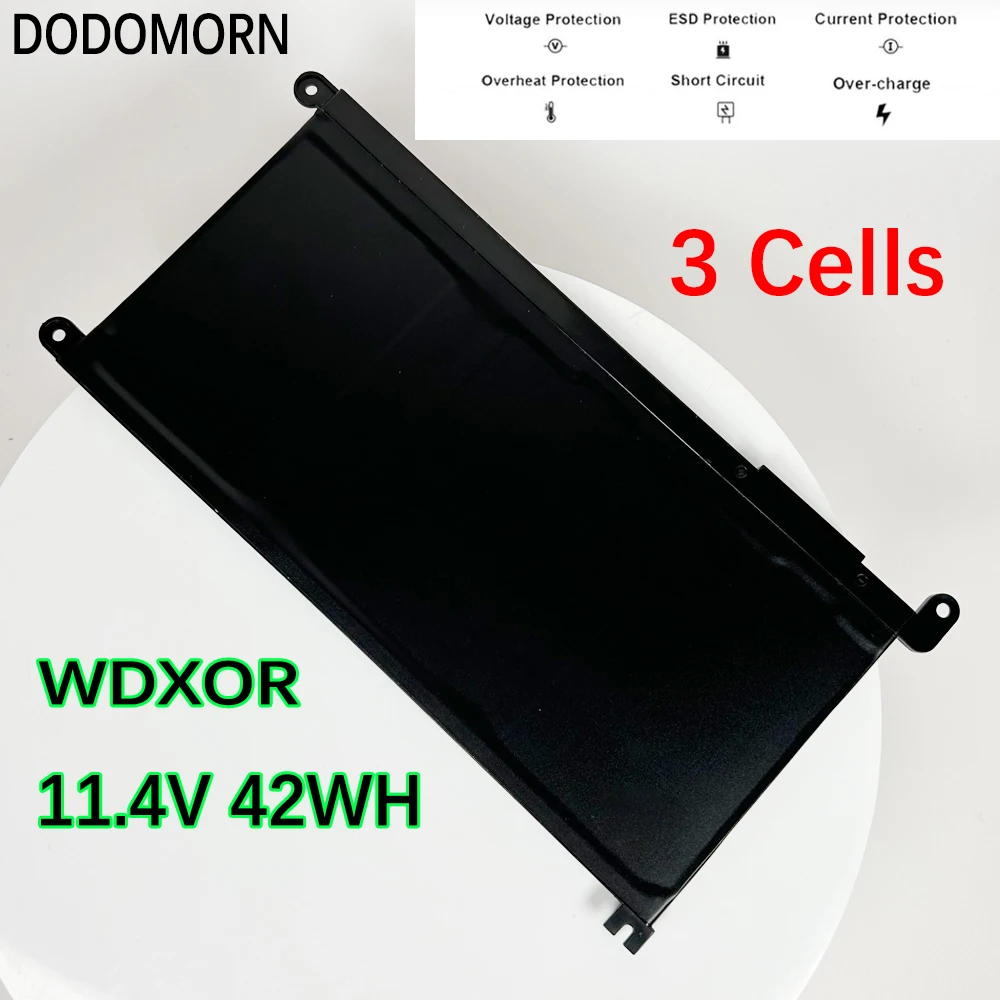 DODOMORN WDXOR Battery For DELL Inspiron 13 5368 5378 7368 14 7460 7472 5468 15 5538 5567 5568 7560 7570 7569 17 5765 P61F 3180