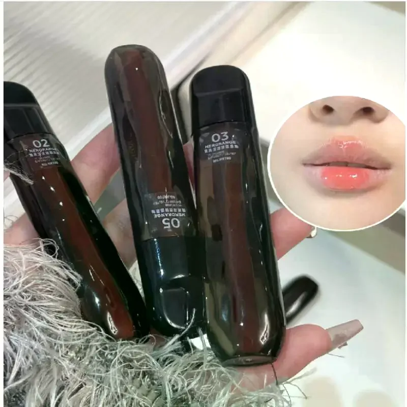 HERORANGE Зеркальный блеск для губ Water Light: увлажняющий, нелипкий, высокопигментированный, жидкая помада-тинт для губ, красная, косметика для макияжа