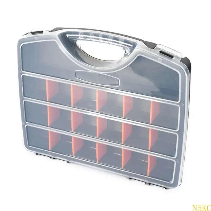 N5KC Large Capacity Transparent Plastic Cosmetics Storage Box Holder Case Display