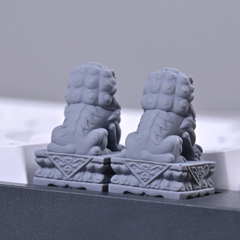 Pedra leão keycap resina artesanal impressão 3d personalizado criativo keycaps para decoração de teclado mecânico
