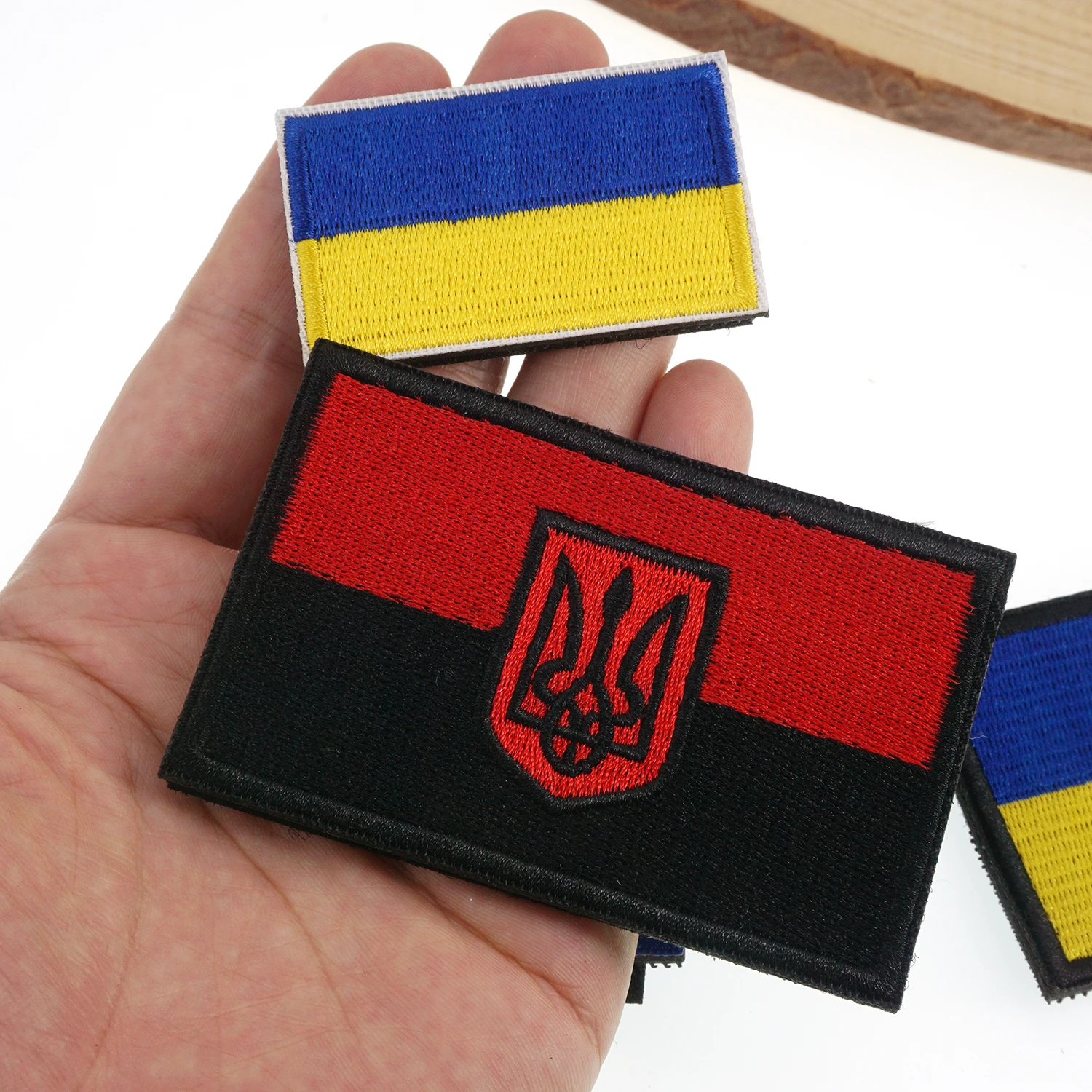 5/1 قطع العلم الأوكراني المطرزة التصحيح أوكرانيا هوك وحلقة شارة الكتف زين للملابس