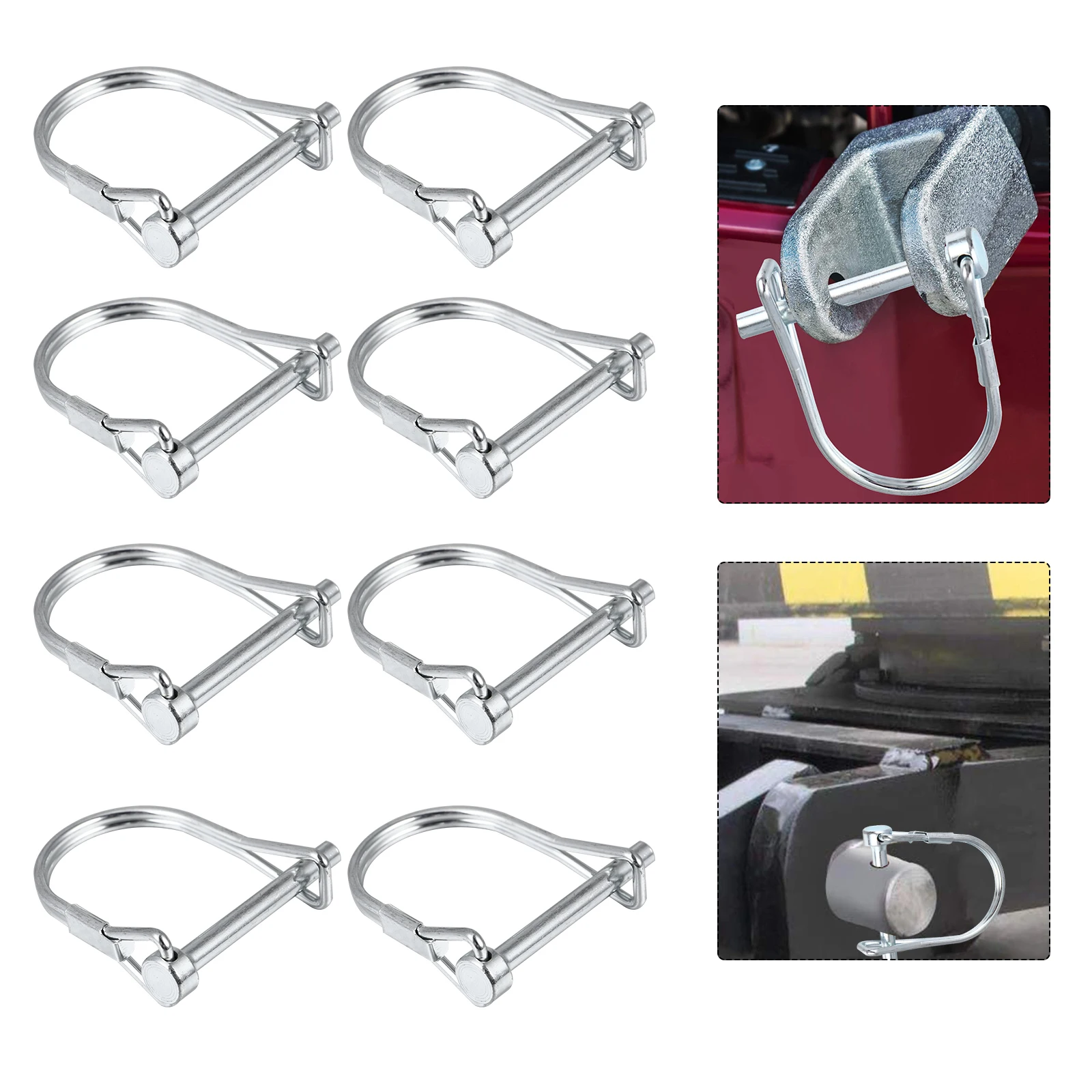

10pcs Safety Coupler Pin Heavy Duty Shaft Locking Hitch Pin For Trailers Farm Garden Lawn Wire Retainer Carbon Steel Fastener