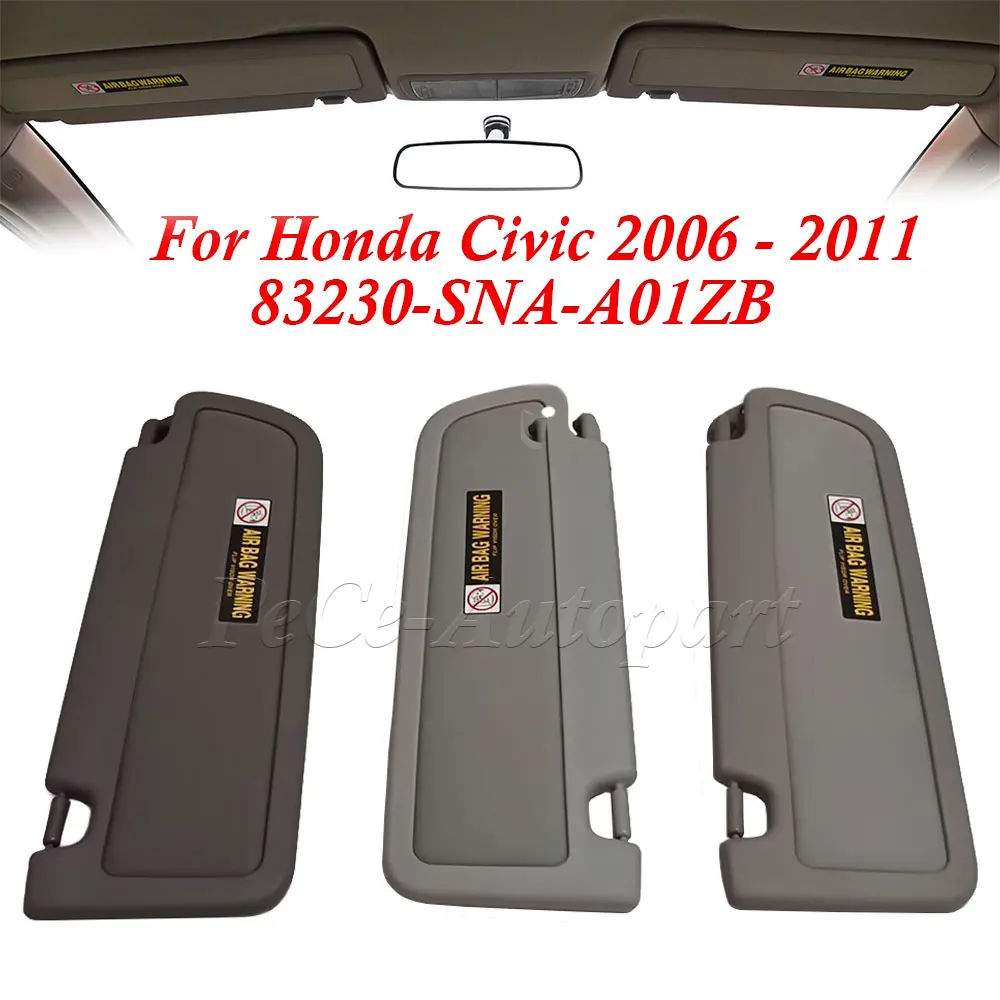 For Honda Civic 2006 2007 2008 2009 2010 2011 Left Driver and Right Passenger Side Sun Visors  83230-SNA-A01ZB