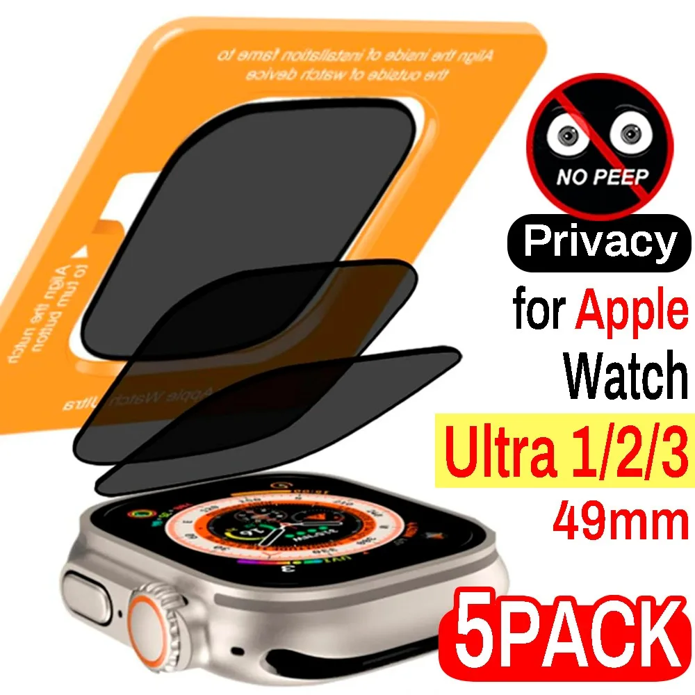

Простая в установке защитная пленка из закаленного стекла для Apple Watch Ultra 1/2/3 с инструментом для выравнивания, для IWatch Ultra 3 49 мм