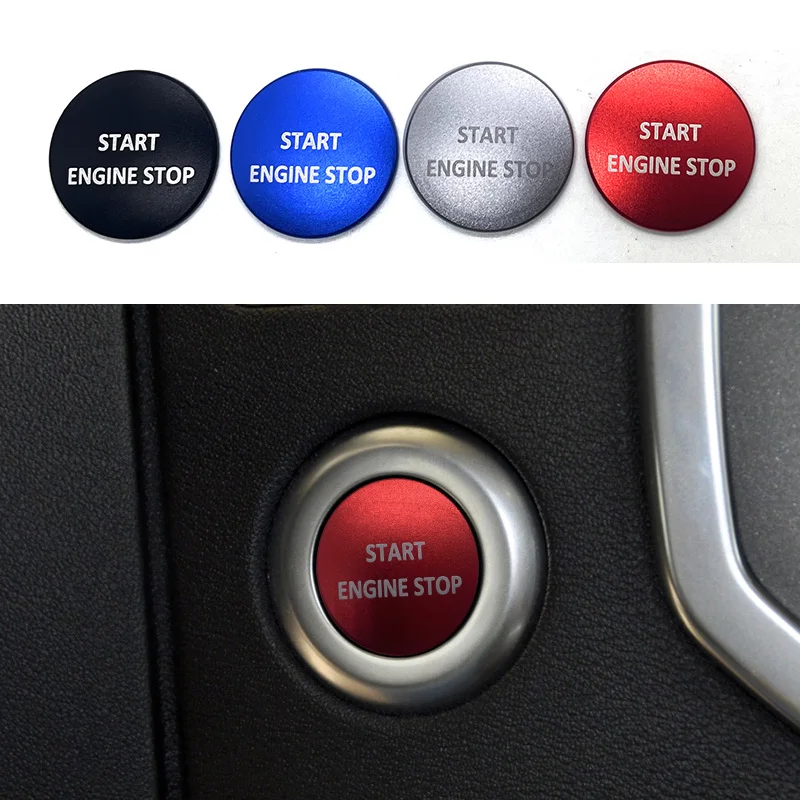 For Land Rover Discovery 4/Land Rover Range Car Engine Start Stop Button Sticker Rover Black Chrome Ignition Button Cover Access