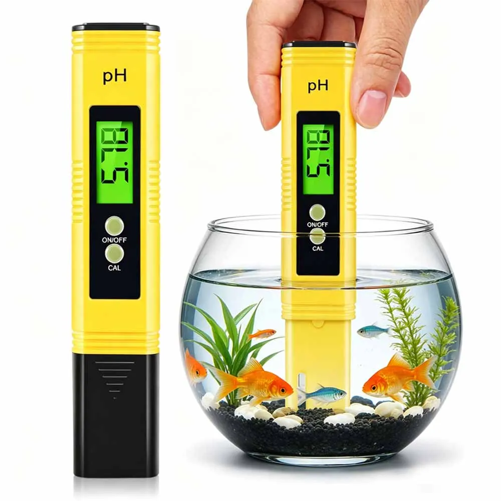 PH Meter 0.01 High Precision for Water Quality Tester with 0-14 Measurement Range Suitable Aquarium Swimming Pool