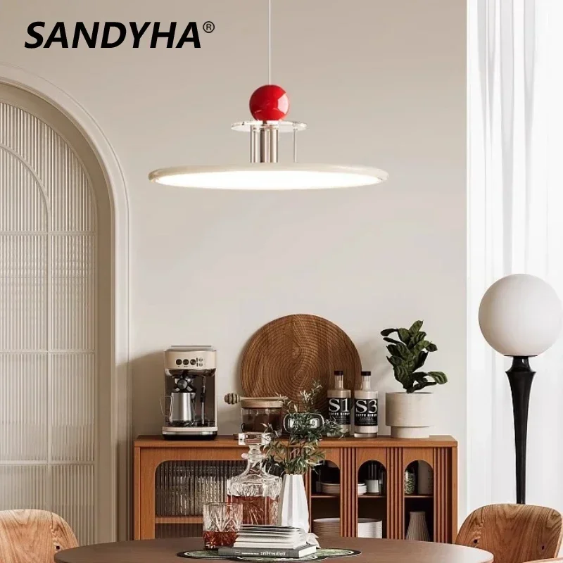 SANDYHA Modern Chandeliers for Living Room LED Lamps Flying Saucer Pendant Lights Dining Table