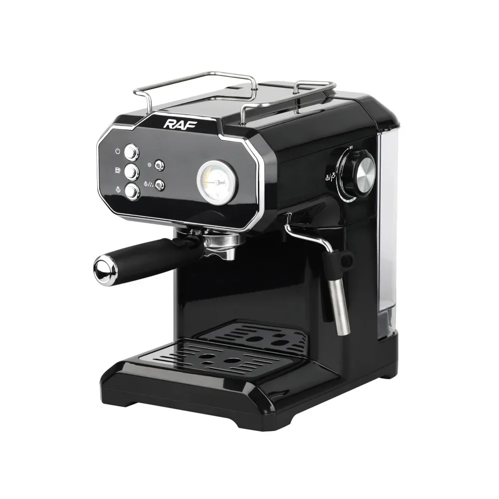 Household 220v Italian Coffee Maker Espresso Machine Household Small Semi-automatic High Pressure Steam Milk Froth