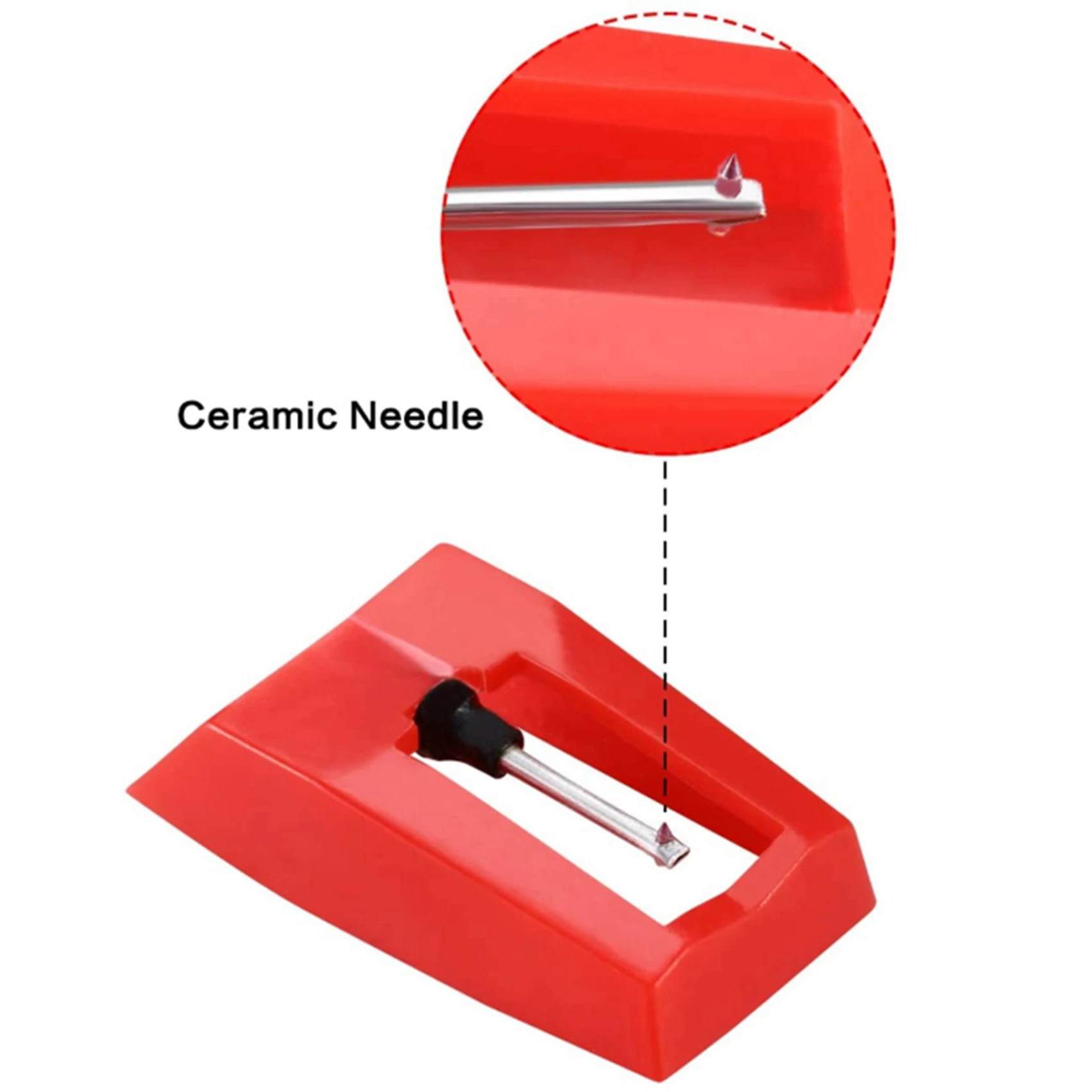 B92B-40 Pcs Record Player Needle Turntable Ruby Replacement Stylus Needles For Vinyl Record Player