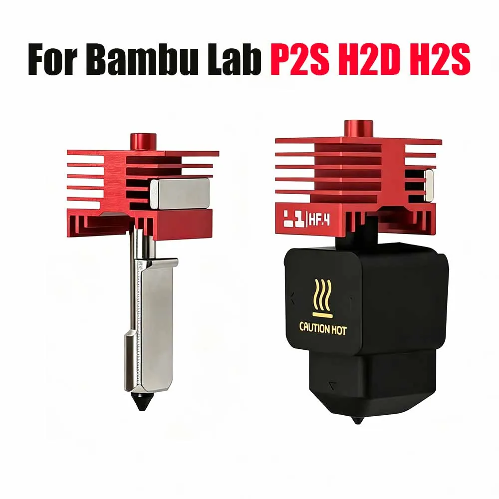 DLC Coated Hardened Steel Nozzle Integrated High Flow Hotend Kit for Bambu Lab P2S H2D H2S 3D Printer Parts