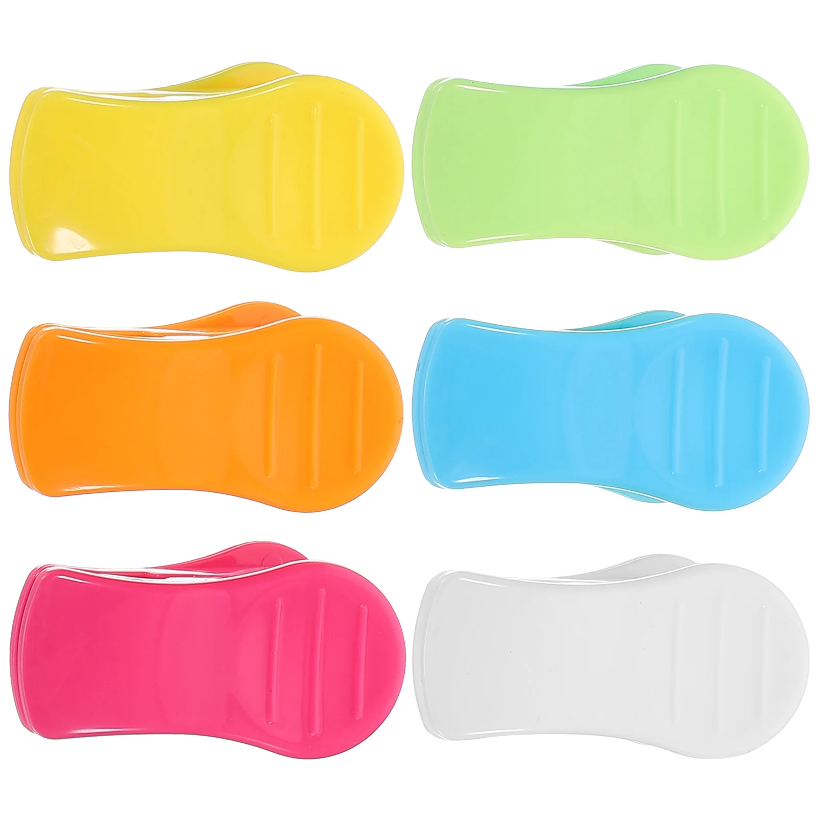 

6 Pcs Windproof Clothes Clips Plastic Bag Clamps Food Sealing Multipurpose Lightweight Colored Small Size Clips for Quilt