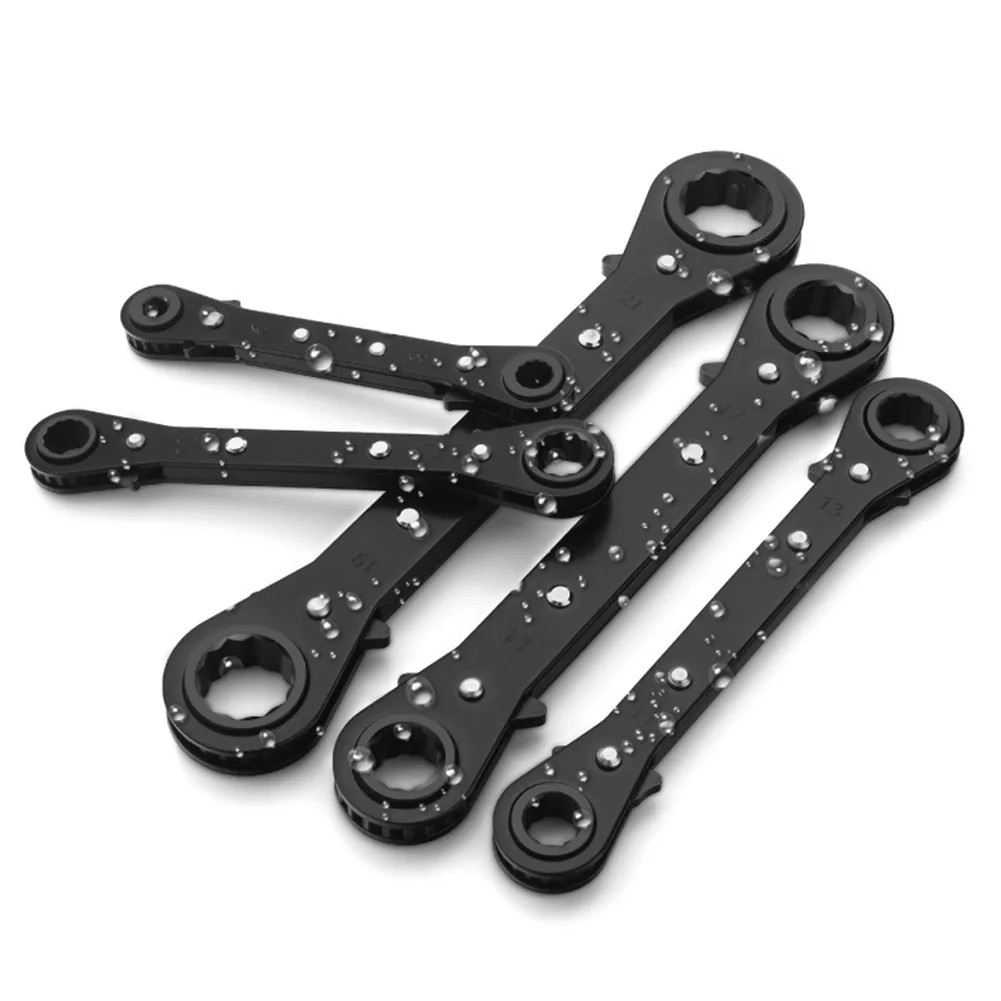 10x12mm Ratcheting Wrench 12-Point Socket Car Maintenance Heat-Treated Steel Home Projects For Confined Spaces