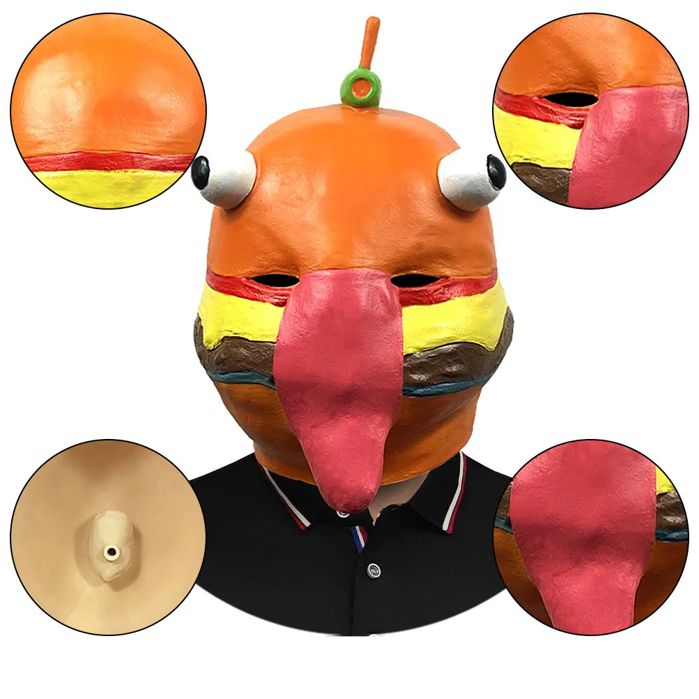 Latex-Kohlkopfmaske, Halloween-Kostüm für Maskenball-Partys, Gesichtsmasken-Requisiten – Detail 5