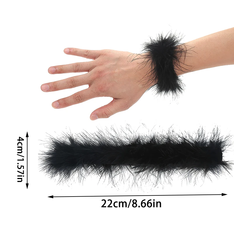 Ostrich Feathers Cuff Bracelet for Women Accessories Fashion Jewellery Bracelets Bridesmaid Gift Jewelry Feathers Cuff Anklet