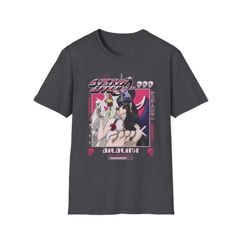 AnimeAila System Error Vtuber Unisex Softstyle T-Shirt