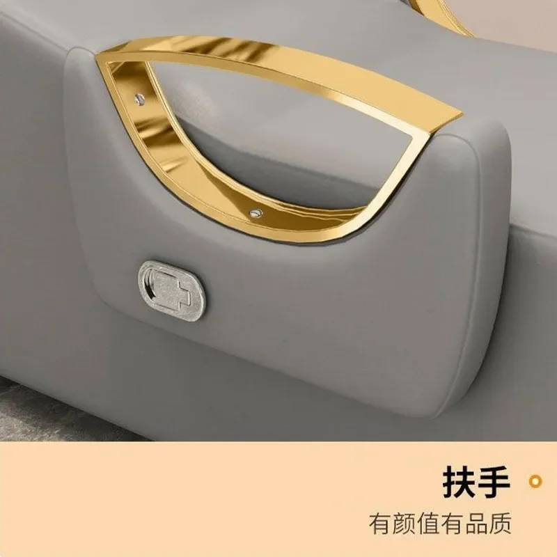 Fashionable Simple Semi Reclining Shampoo Bed for Barber Shop High End Club Hair Washing Recliner