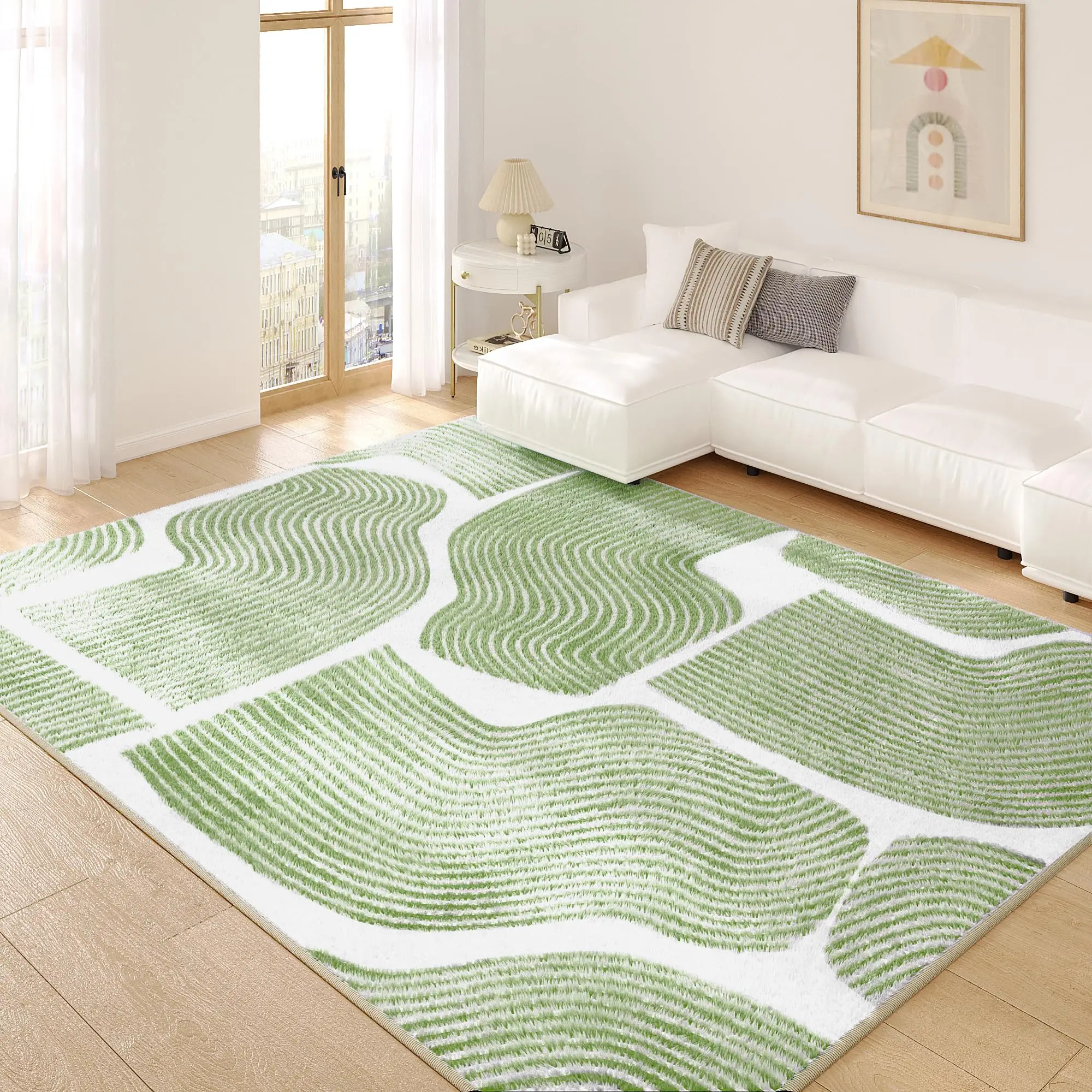 VIKAMA – tapis Ultra doux, antidérapant, résistant aux taches, pour salon, lavable en Machine, pour dîner, chambre à coucher, décoration de la maison