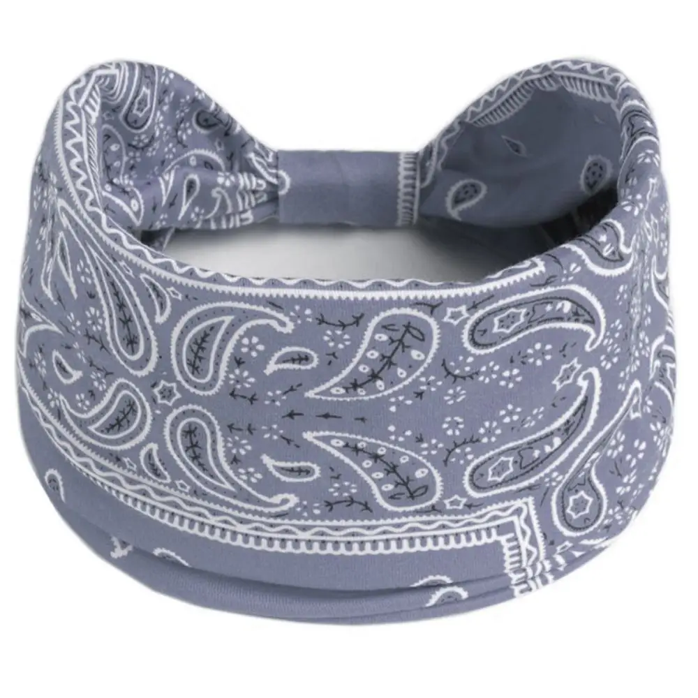 

Make-up Cashew Print Boho Knot Turbans Headwrap Elastic Wide Edge Yoga Headband Charming Colorful Cross Headband Dance