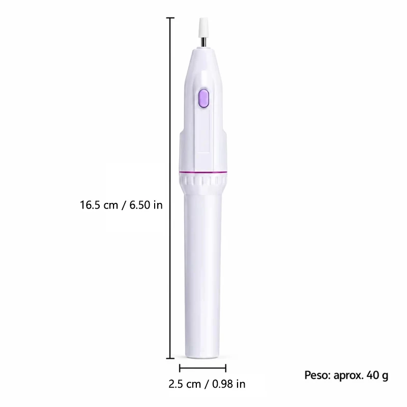 5 in 1 Electric Nail File Portable Cuticle Remover Manicure Pedicure Cordless Battery Operated grinders with 5 Attachments