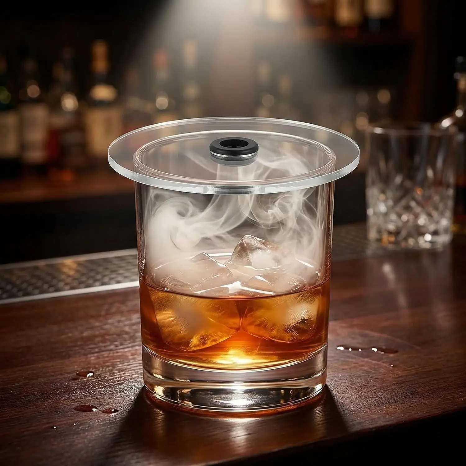 Fruit Whiskey Smoke Gun for Drinks Creates Aromatic Cold Smoking with 5 Flavour Blaster Essential Oil for Party Smoking