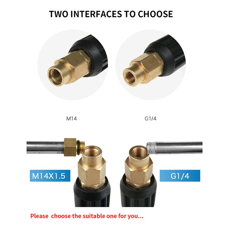 

T19C Brass Fan-Shaped Snow Foam Nozzle Self-Priming Nozzle For High Pressure Washer Generator Car Cleaning Accessory