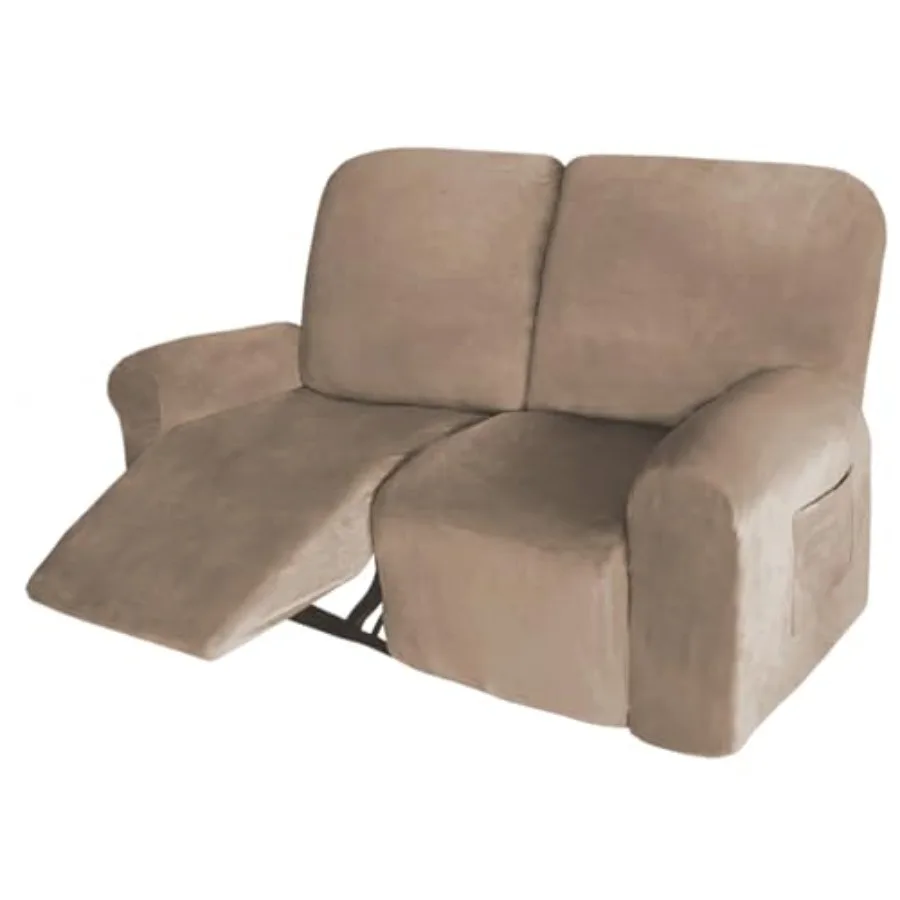 

Velvet 6 Pieces Cover Lazy Boy Slipcover for Home Theater Seating 2 Seat Love seat Slipcovers Thick Soft Washable