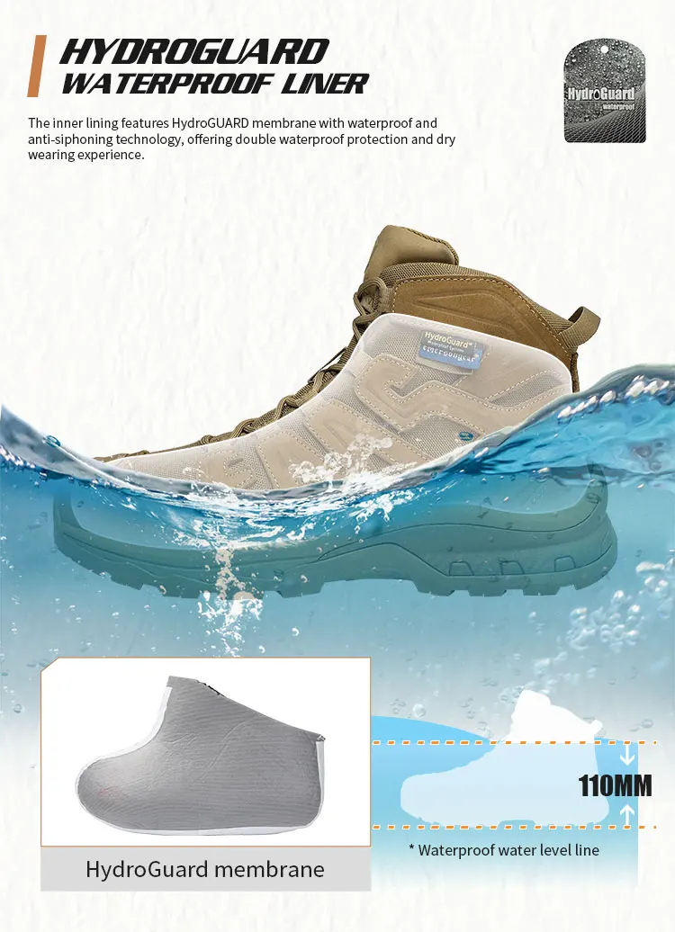 Emersongear Blue Label Walker Taktische Stiefel Kampfschuhe Wasserdicht Airsoft Jagd Outdoor Wandern Training Wildleder Nylon AS Größe – Detail 5