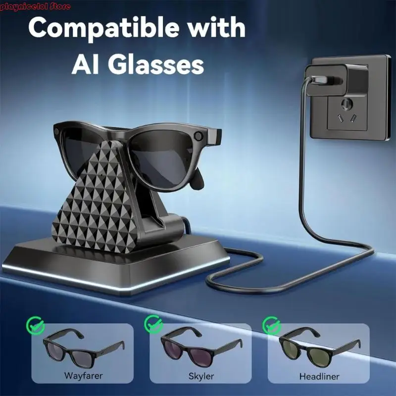 E8BA شحن سريع لشحن Ray أذكى نظارات ABS ABS قاعدة شحن مع آمنة #6