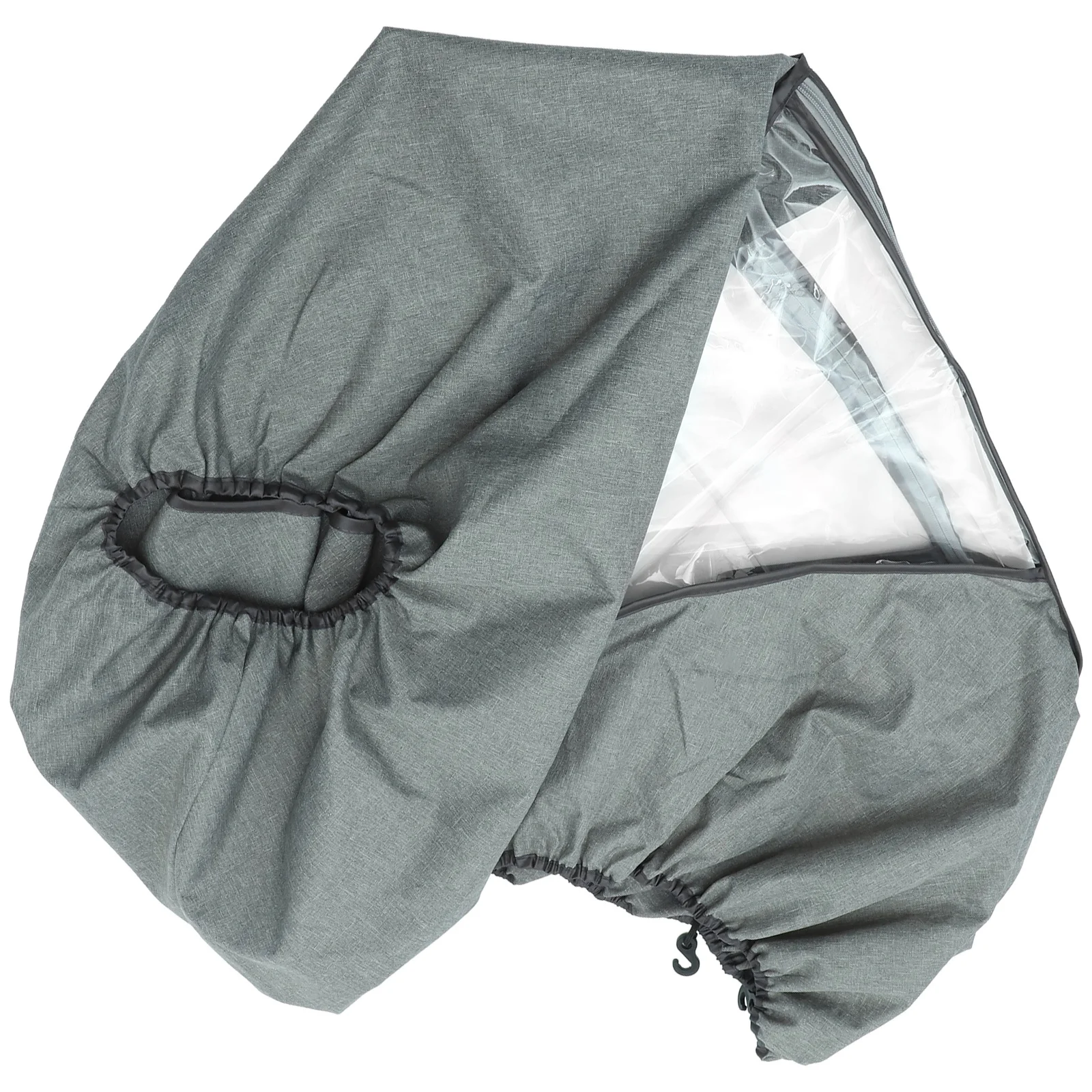 

Windproof Stroller Rain Cover Universal Fit Grey Outdoor Protection Durable Waterproof Easy Carry Storage Stroller Rain Cover