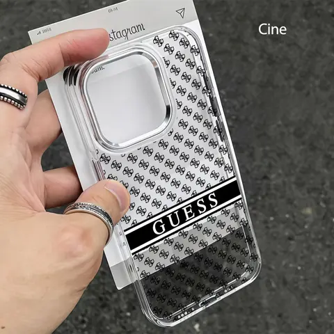 Matte Pastel Clear Cover Phone Case For iPhone 18 17 16 15 Pro Max 14 Plus Anti-Drop Trend Shell 1pc Miniso-Luxury Love G-GuESs