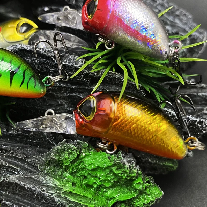 32mm 4g Mini Sinking Minnow Fishing Lure Crankbait Wobbler Artificial Baits for Pike Walleye Bass Swimbait Fishing Accessories