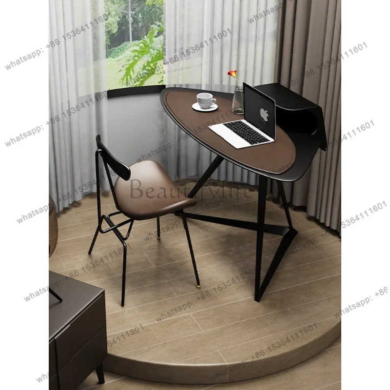 Italian minimalist student desktop notebook small apartment balcony corner desk multi-function