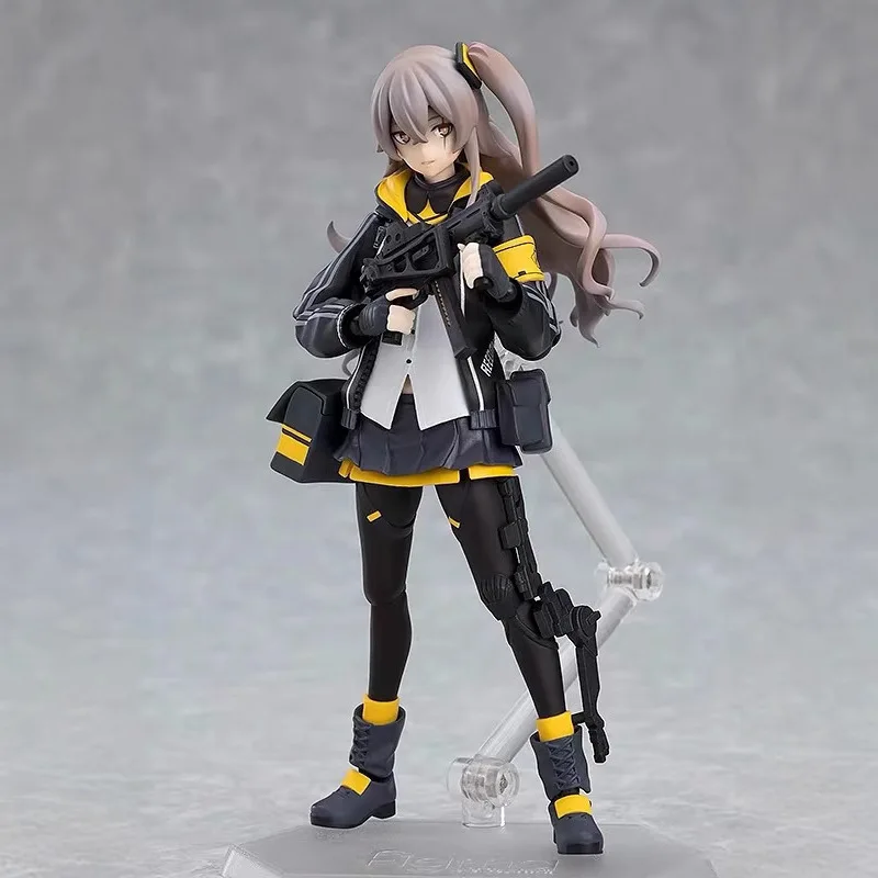 15cm Figma MaxFactory Girl Frontline UMP45 Mobile Machine Gun Girl Handmade Action Figure Collectible Model Toy