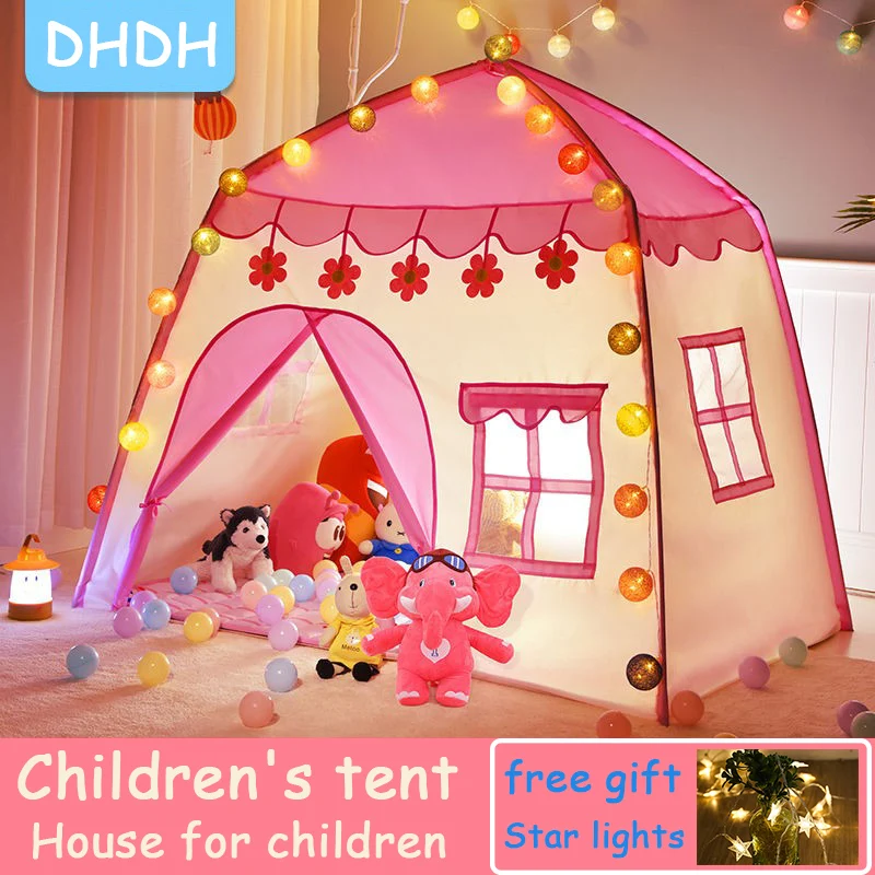 Kinder Zelt Indoor Outdoor Spiele Garten Tipi Prinzessin Schloss Folding Cubby Spielzeug Zelte Enfant Zimmer Haus Tipi Spielhaus