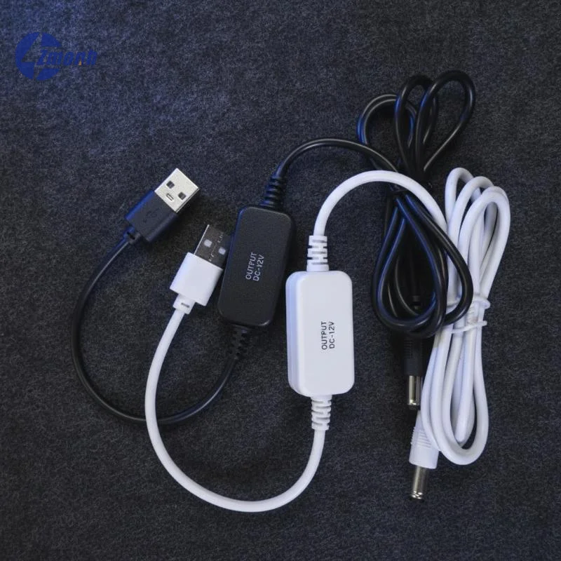 New！WiFi To Powerbank Cable Connector 5V To 12V USB Converter Cord For WiFi Router Fan Speaker