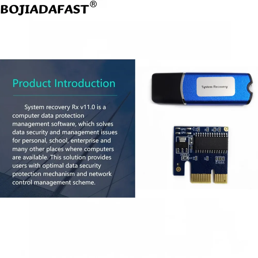 Recuperação de dados do sistema informático Software, USB Key Mini Registro PCI-E Card para Laptop e Desktop