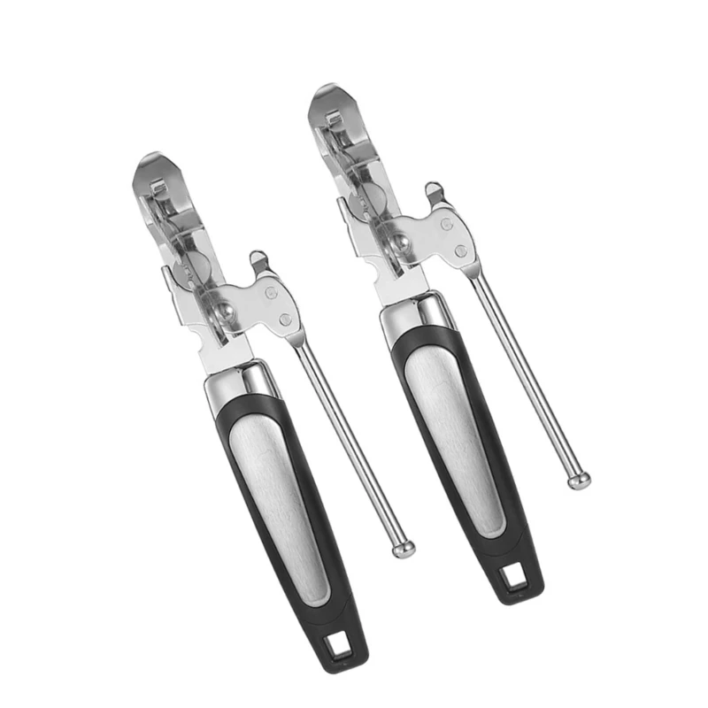 2pcs 2 in 1 Metal Can Opener Safe Operation Multifunctional Bottles Opening Tool