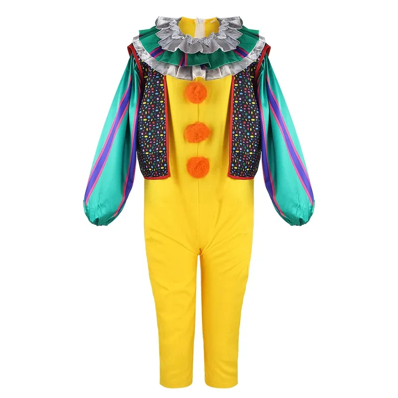 

ABC123Stephen King's It Pennywise Cosplay Costume Clown Yellowe Evil Horror Terror Halloween Coat Outwear Fancy Suit 5,j'8.k/4\