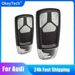 Okey Tech-carcasa de llave inteligente para coche, carcasa de 3 botones para Audi TT A4, A5, A6, Q3, Q5, Q7, S4, S5, 2016, 2017, 2018, nuevo estilo