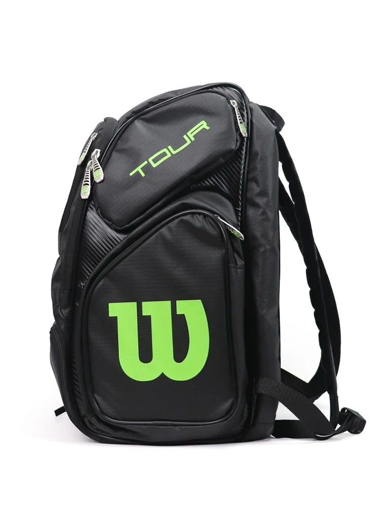 Wilson Tennis Bag Holds 2 Tennis Rackets Tennis Backpack Daily Portable Court Racket Bag Men Women Padel Sports Backpack