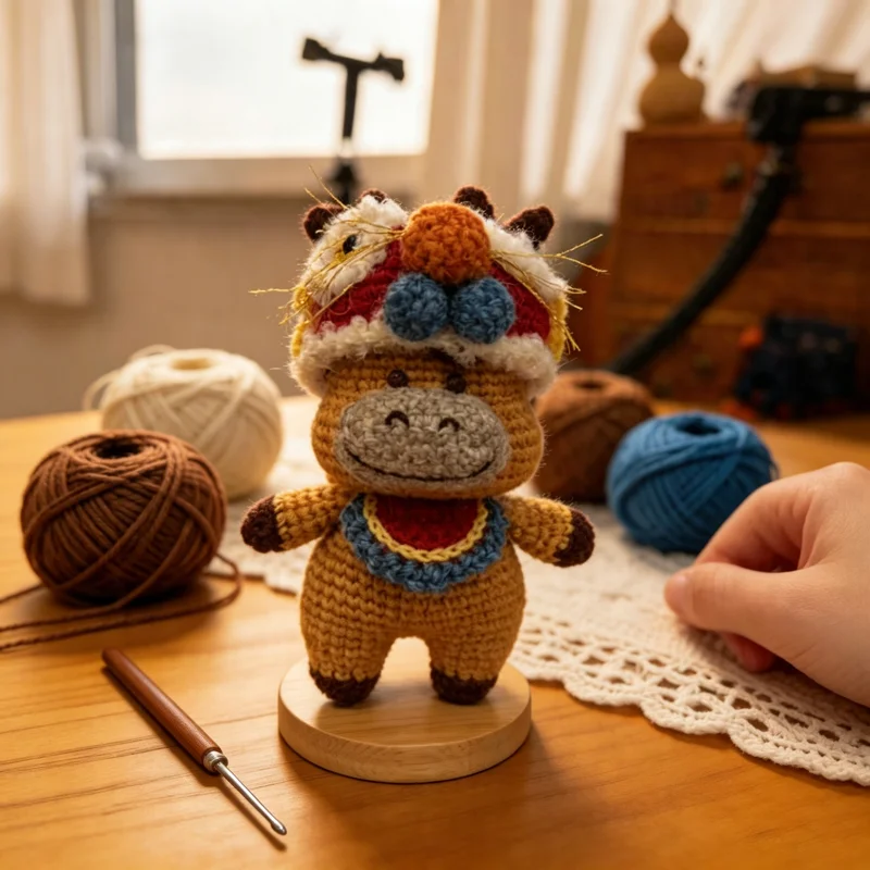 

Handmade Crochet Dragon Horse Keychain, Personalized Amigurumi Bag Charm, Customizable Lucky Knitted Pendant, Cute Gift