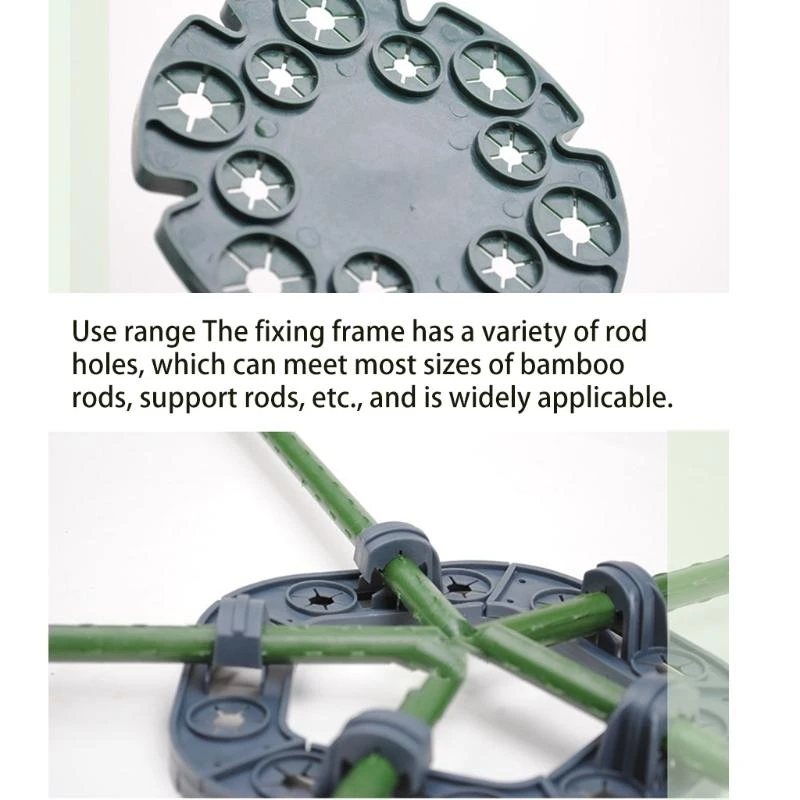 D8KF Bamboo Cane Holder Plastic Plant Support Garden Stake Connector Grip for Climbing Plants Beans
