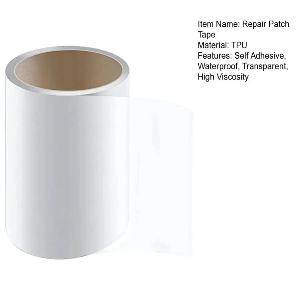 DIZETION 1-Rolle Reparaturflicken-Set, TPU-Klebeband, Reparaturflicken für aufblasbares Spielzeug, Schwimmbad, Schwimmkörper, Zelt, Luftmatratze, Regenmantel – Detail 8