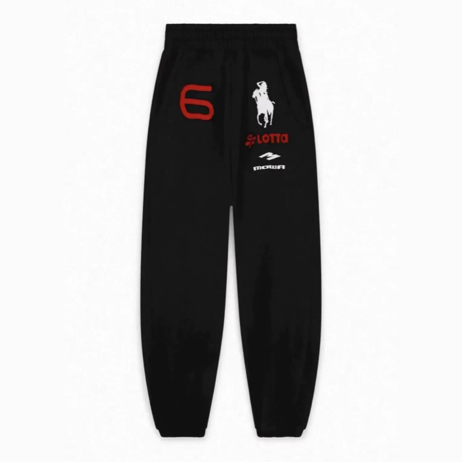Mowalola Angel Battle Spurs Embroidered Wide Leg Pants Loose Fit Fitness Joggers for Men and Women, Couple Style