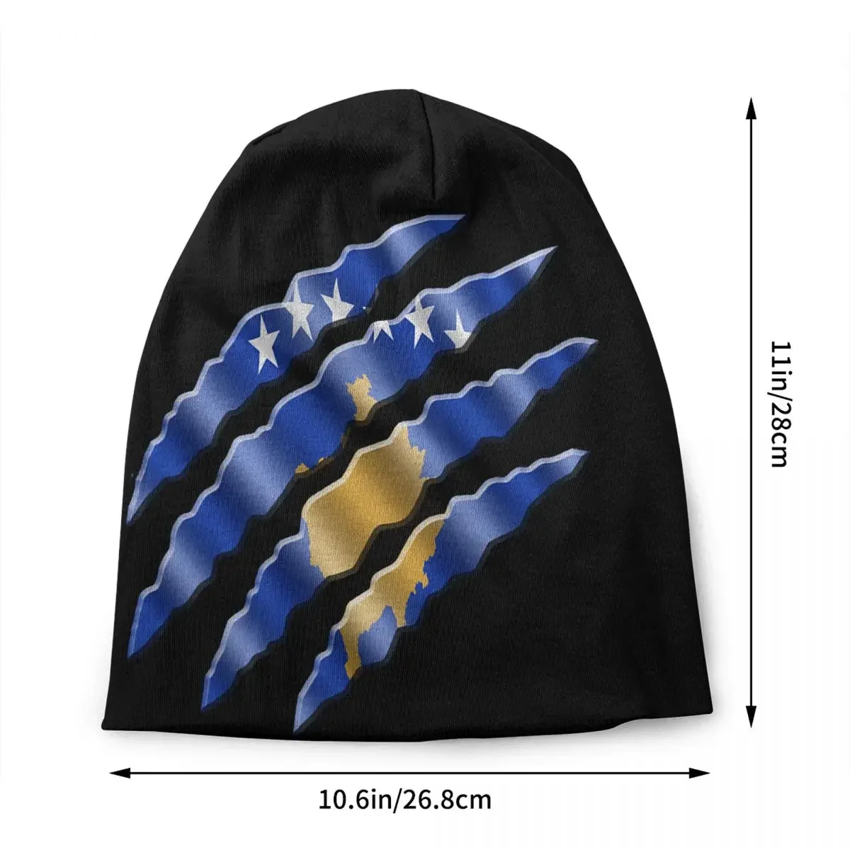 Kosovo Flag Skullies Beanies Caps Men Women Unisex Trend Winter Warm Knit Hat Adult Kosovar Proud Bonnet Hats