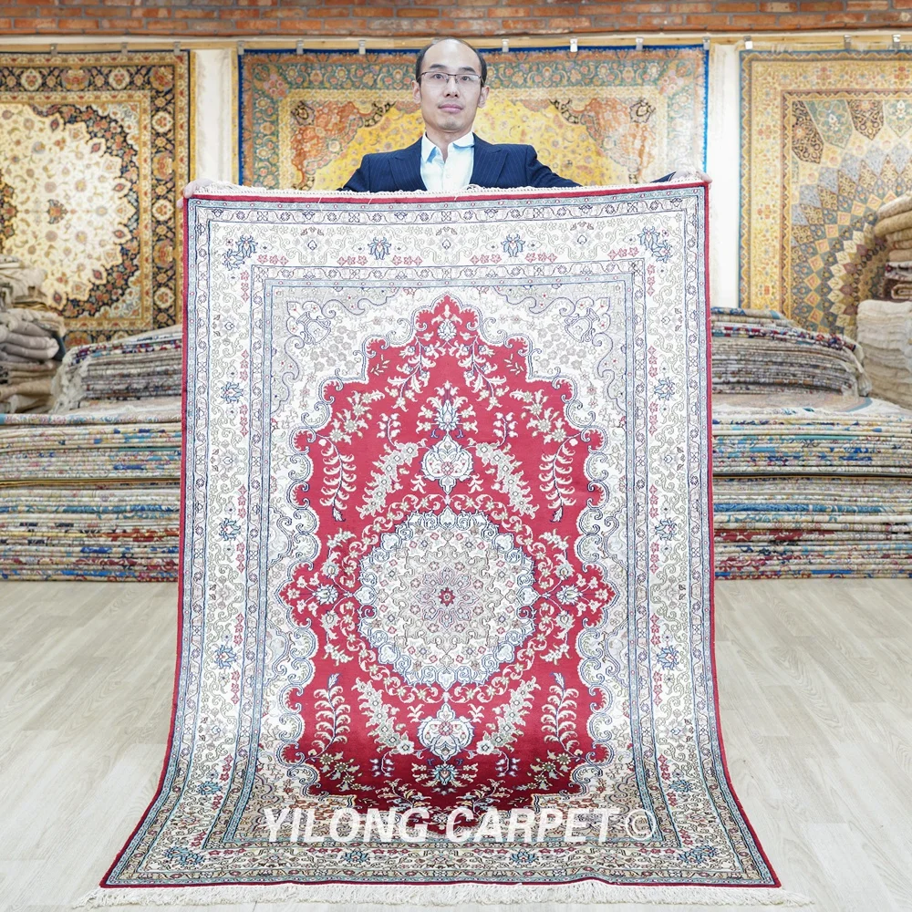 

122x183cm Traditional Handmade Carpet Red Vantage Oriental Rug Auction (YJH269B)