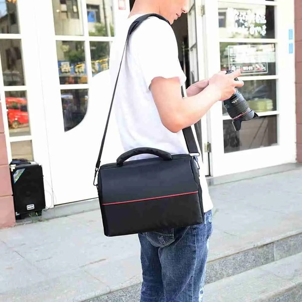 Fashion Digital DSLR Camera Bag Shoulder Bag Waterproof Case Photography Photo Bag For Canon Nikon Sony Lens Pouch Bag