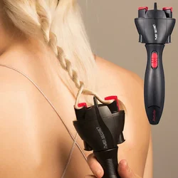 Elektrikli saç şekillendirici aracı otomatik örme cihaz saç Braider Styling iki ipliklerini büküm örgü makinesi saç Braider DIY elektrikli