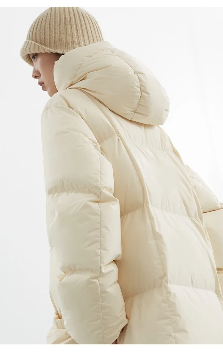 Women's Mid-Length Goose down Jacket~Thickened Warm Coat 2026 Autumn and Winter New Style Hooded Top